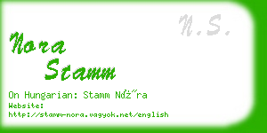 nora stamm business card